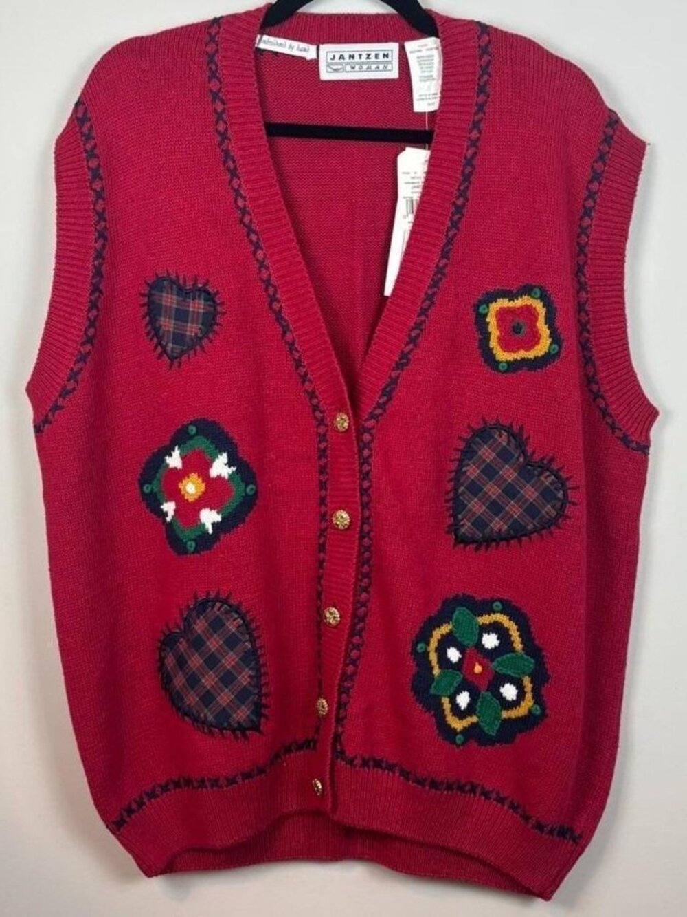 Jantzen Women's Red Cardigan